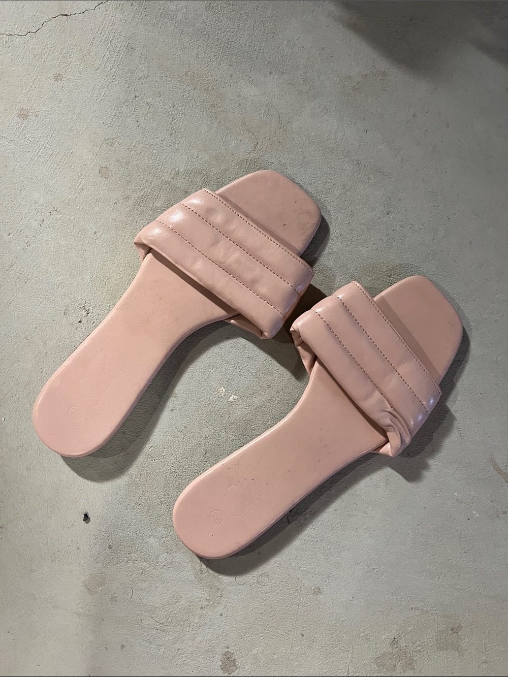 Women's Pink Slide Sandals - Soft Padded Strap